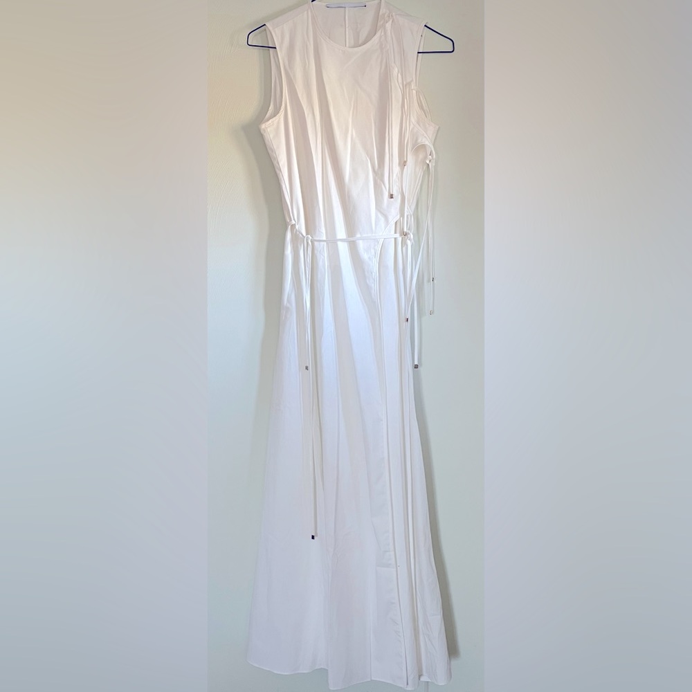 Rosetta Getty midi white dress w/straps.